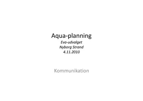 Aqua-planning-kommunikation
