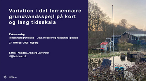 Variation i det terrænnære grundvandsspejl på kort og lang tidsskala