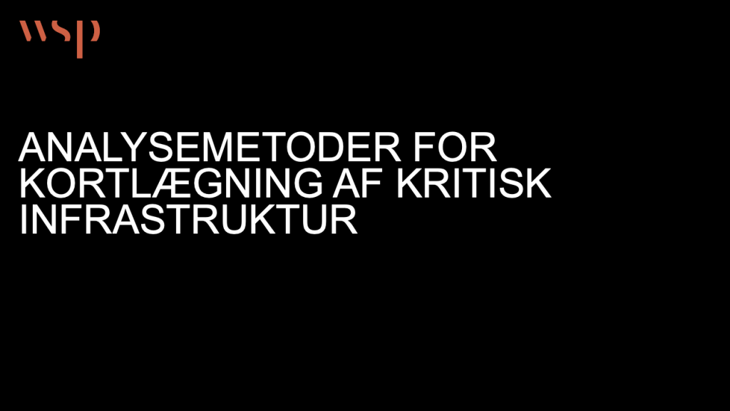 Analysemetoder for kortlægning af kritisk infrastruktur